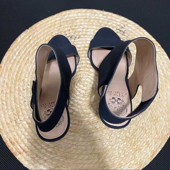 Vince Camuto  Leather Evisa Sandals Heel Size 7 - Picture 7 of 12